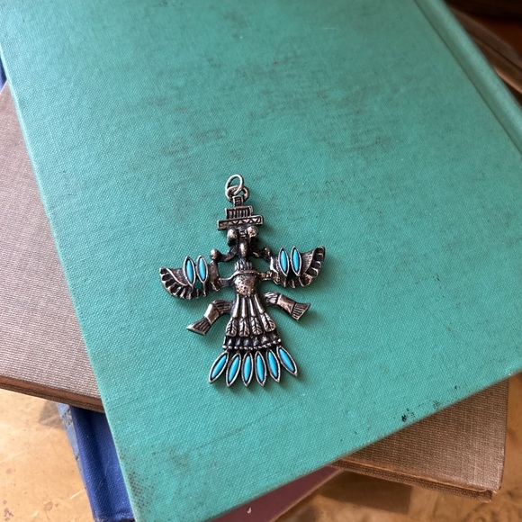 Turquoise Inlay Pendant - Picture 2 of 5